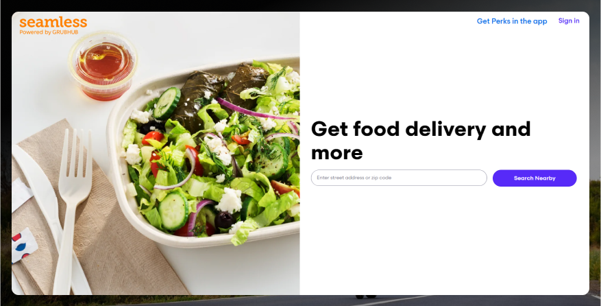 Seamless meal delivery app 