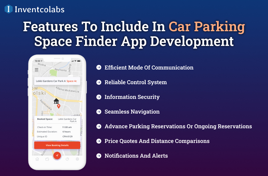 feature of car parking finder app 