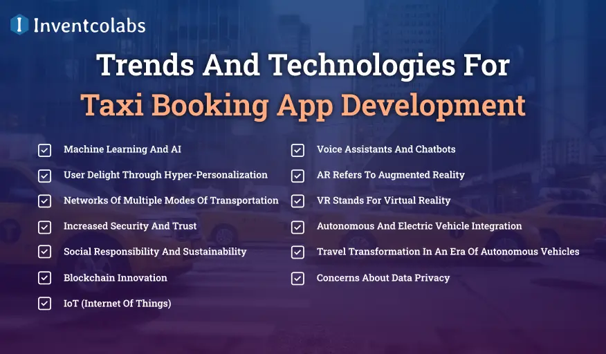 Trends And Technologies For Taxi Booking App Development