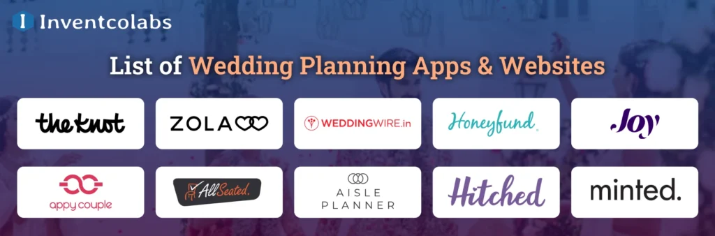 List of Wedding Planning Apps Websites