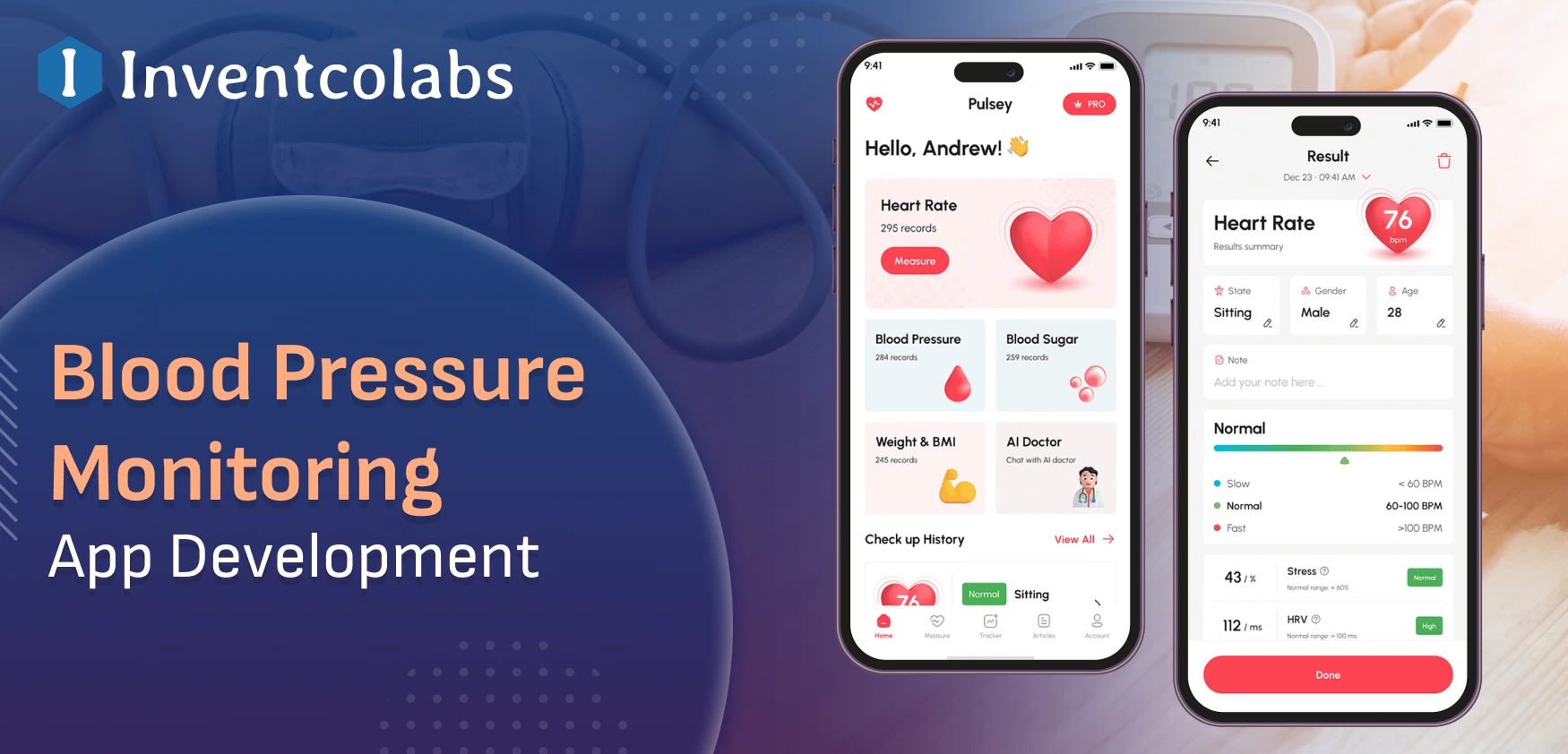 Blood Pressure Monitoring App Development